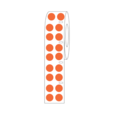 Nevs Dir.Thermal Cryo 9.5mm Dots for 1.5ml Tubes/Vials Orange Roll Form LDTC-38-4-O